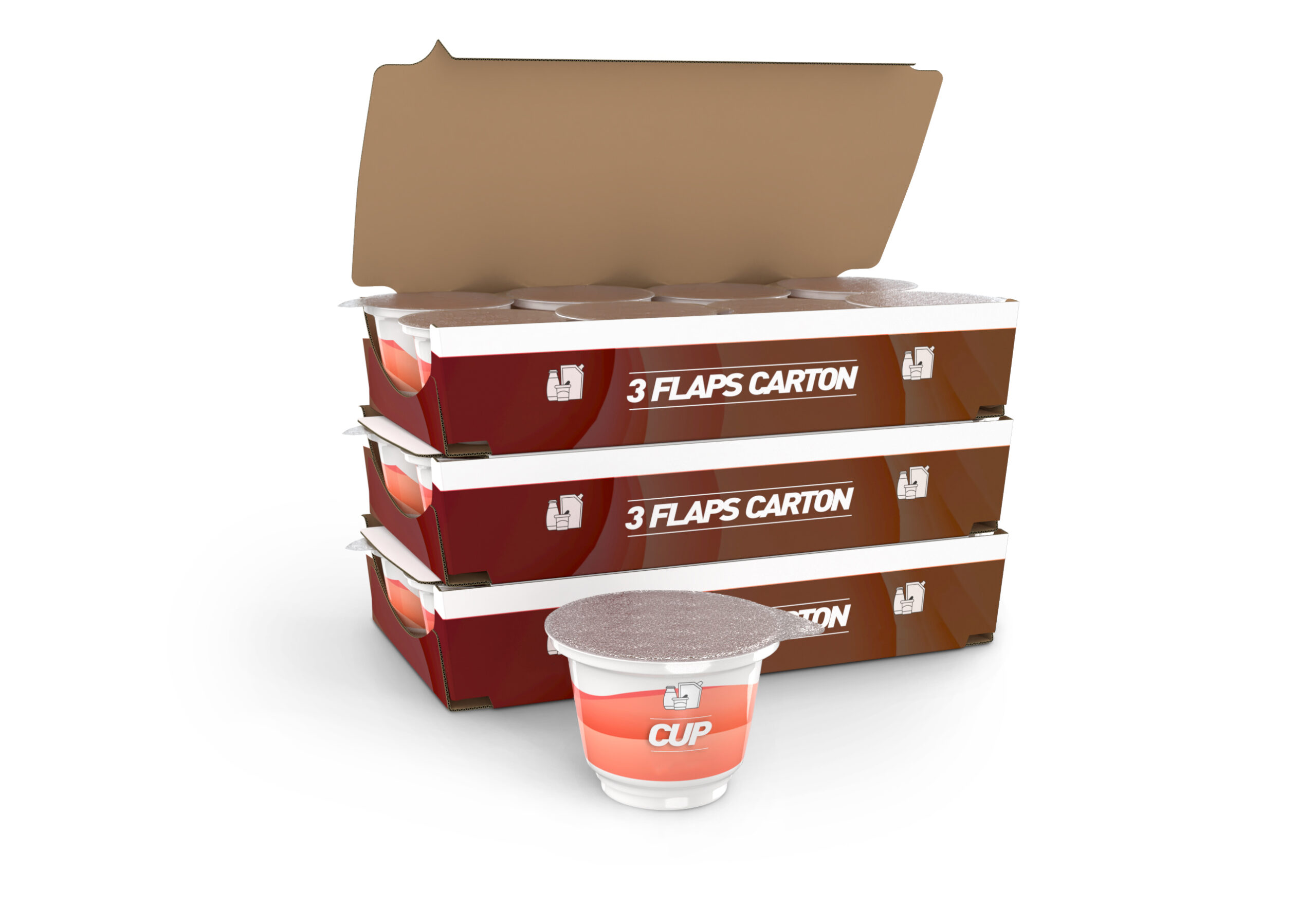 Pots pour application yaourts et jus